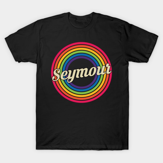 Seymour - Retro Rainbow Style T-Shirt by MaydenArt